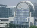 Exterior del edificio principal del Parlamento Europeo en Bruselas.
