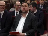 El exvicepresidente de la Generalitat, Oriol Junqueras, en el banquillo del Tribunal Supremo.
