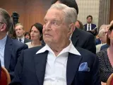 El magnate y filántropo estadounidense de origen húngaro George Soros, al recibir en Viena el Premio Schumpeter 2019.