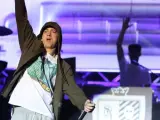 Eminem durante un concierto en Lollapalooza, en Chicago.