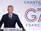 El ministro de Economía y Finanzas de Francia, Bruno Le Maire en la cumbre del G7.