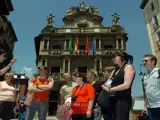Turistas en Pamplona
