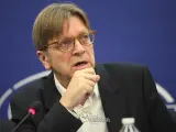 Guy Verhofstadt, l&iacute;der del Grupo ALDE y del Grupo Director para el brexit del Parlamento Europeo.