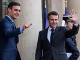 Pedro Sánchez y Emmanuel Macron, en París.