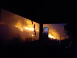 Imagen del incendio propagado en La Granja.