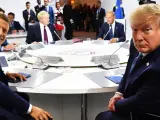 Trump y Macron en la reunión del G-7.