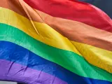 Una bandera arcoíris, representación del colectivo LGTBI.