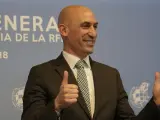 Luis Rubiales, el d&iacute;a que gan&oacute; la presidencia de la RFEF.