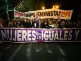 Manifestaci&oacute;n con motivo del D&iacute;a Internacional de la Eliminaci&oacute;n de la Violencia contra la Mujer en Madrid.