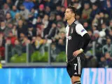 Cristiano Ronaldo, en el partido frente al Atl&eacute;tico de Madrid