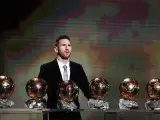 Messi, con los seis Balones de Oro.