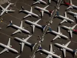 Aviones Boeing del modelo 737 Max 8, aparcados en instalaciones de la compa&ntilde;&iacute;a en Seattle, Washington (EE UU).