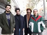 La banda colombiana Morat, en las calles de Madrid.