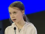 Greta Thunberg en el foro de Davos.