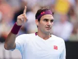 Federer, en el Open de Australia.