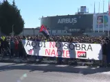 Los trabajadores de Airbus secundan las concentraciones en toda Espa&ntilde;a