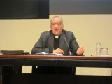 El arzobispo de Barcelona Juan José Omella en una rueda de prensa, en mayor de 2019
