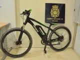Bicicleta eléctrica robada en Manacor, que ha sido recuperada por la Policía Nacional