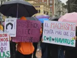 Manifestación estudiantil en Oviedo por el 8M