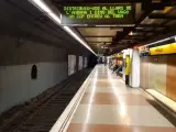 La estación de Verdaguer de la L4 del Metro de Barcelona
