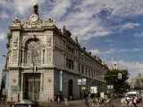 Fachada del edificio del Banco de Espa&ntilde;a situada en la confluencia del Paseo del Prado y la madrile&ntilde;a calle de Alcal&aacute;.