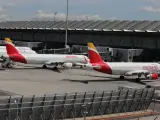 Aviones de Iberia e Iberia Express en el Aeropuerto de Madrid-Barajas Adolfo Suárez