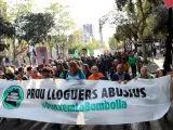 Manifestaci&oacute;n contra los alquileres abusivos en Barcelona, convocada por el Sindicat de Llogaters en el 2019.