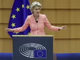 Ursula von der Leyen, en el Parlamento Europeo.