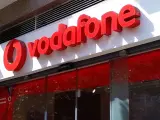 Imagen de recurso de un letrero de Vodafone.