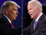 Trump y Biden, en el debate.