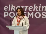 La coordinadora autonómica de Podemos Euskadi, Pilar Garrido