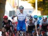 El ciclista irlandés Sam Bennett (Deceuninck-Quick Step), ganador de la novena etapa de La Vuelta ciclista a España 2020, disputada entre Castrillo del Val y Aguilar de Campoo sobre 157,7 kilómetros