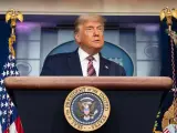 El presidente de EE UU, Donald Trump, durante su comparecencia en la Casa Blanca dos d&iacute;as despu&eacute;s de las elecciones.