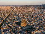 Imagen aérea de la ciudad de Barcelona.