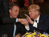 El presidente de Brasil, Jair Bolsonaro, y el presidente de Estados Unidos, Donald Trump, en Mar-a-Lago, Florida, en marzo de 2020.
