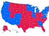 Mapa de resultados de EE UU, actualizado a 13 de noviembre.