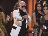 El artista Pitbull en una de sus actuaciones.