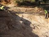 Investigadores del CSIC trabajan en los yacimientos prehistóricos de Gavà, en Barcelona, dónde se han descubierto recientemente cuatro nuevas minas.