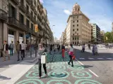 As&iacute; quedar&aacute; la calle Pelai de Barcelona con la ampliaci&oacute;n de la acera mar.