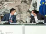 Pedro Sánchez y Pablo Iglesias, en un Consejo de Ministros