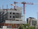 Un edificio en construcción en Madrid.