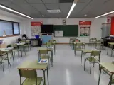 Archivo - Un aula de un colegio de València