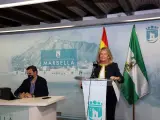 La alcaldesa de Marbella (Málaga), Ángeles Muñoz, en rueda de prensa