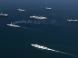 Imagen de archivo de maniobras de buques de la OTAN.