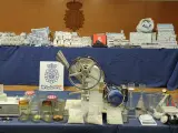 Productos intervenidos por la Policía tras la desarticulación del laboratorio clandestino de anabolizantes más activo de Europa.