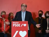 &Aacute;ngel Gabilondo, candidato del PSOE a la Comunidad de Madrid, comparece para valorar los resultados.