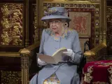 La reina de Inglaterra, Isabel II en su discurso de apertura.