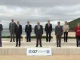 Foto familiar de los l&iacute;deres del G7 en su cumbre anual