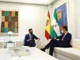 El presidente andaluz, Juanma Moreno, y el presidente S&aacute;nchez.