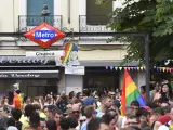Fiesta del Orgullo Gay en Chueca, Madrid.